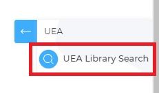 uea library search online.